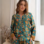 Green Silky Long Pyjama Set, thumbnail 1 of 7