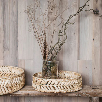 Also Home Venlig Round Water Hyacinth Tray, 3 of 4