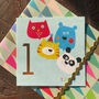 Copper Foiled Balloons 1st Birthday Card, thumbnail 4 of 5