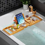Bamboo Bath Tray Foldable Premium Bath Caddy Bath Board, thumbnail 1 of 5