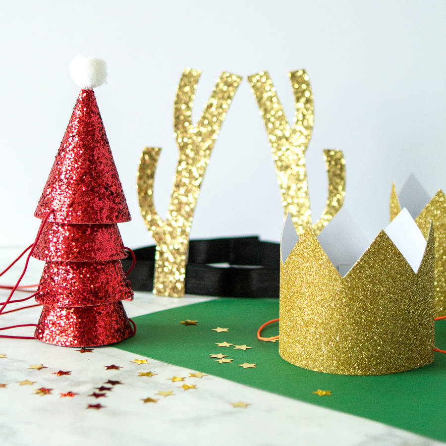 Mini Christmas Santa Elf Crown Party Hats