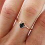 Alina 9 Ct Gold Pear Sapphire And Diamond Ring, thumbnail 2 of 5