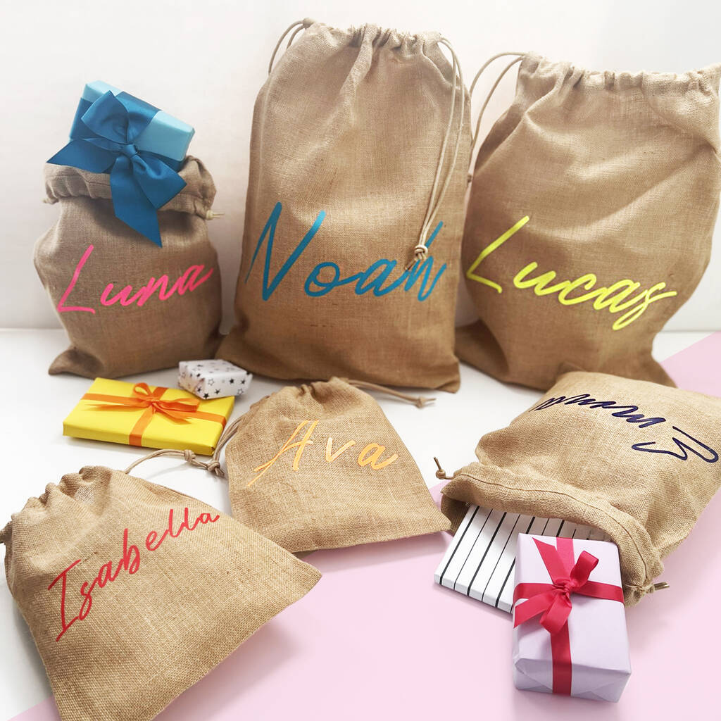 Personalised Jute Party Gift Sack, 1 of 6