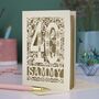 Personalised 40th Birthday Card Papercut Woodland Design, thumbnail 1 of 6