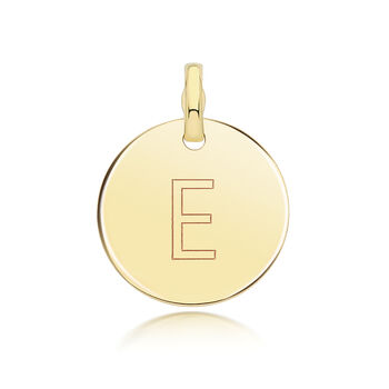 Round Plain Initial Pendant, 5 of 12