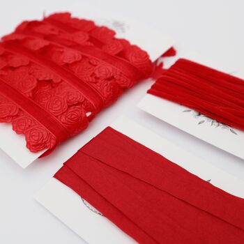 Red Rose Ribbon Collection. Gift Wrapping Ribbon, 3 of 6