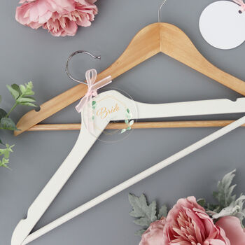 Personalised Clear Wedding Hanger Tag Botanical, 2 of 5