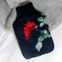 Red Rose Velvet Hot Water Bottle Valentine's Gift, thumbnail 3 of 3