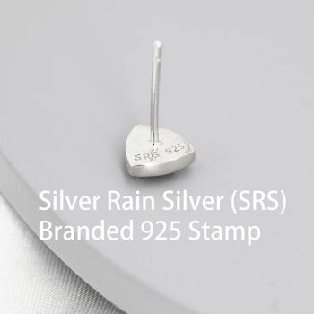 Triangle Opal Stud Earrings In Sterling Silver, 7 of 12
