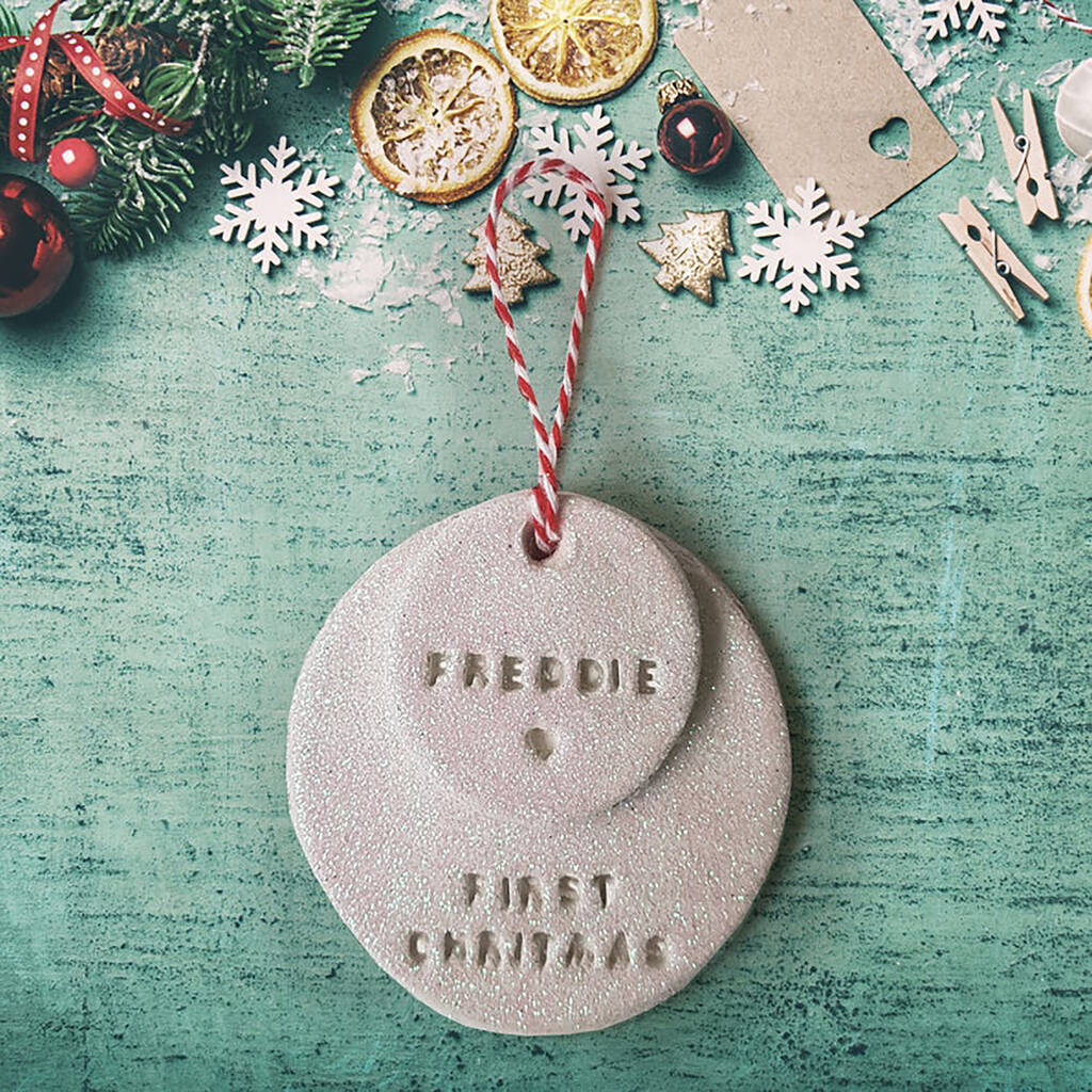 Personalised Baby's First Christmas Decoration By all things Brighton