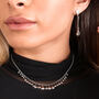 925 Sterling Silver Multi Tear Choker Style Necklace, thumbnail 3 of 5