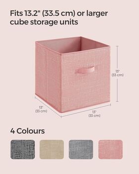 Eight Piece Fabric Storage Cubes Set, 2 of 7