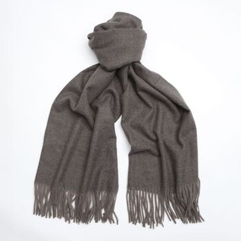 Dark Grey Tassel Heavyweight Scarf, 2 of 5