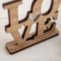 Personalised Freestanding Wooden Love Plaque, thumbnail 2 of 3