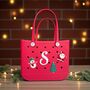 All Season Croc Style Tote Bags, Includes Christmas Charm, thumbnail 4 of 12