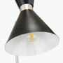 Black And Brushed Silver Metal Table Lamp, thumbnail 7 of 8