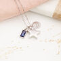 Personalised Engraved Star Cremation Necklace With Birthstone, thumbnail 4 of 7