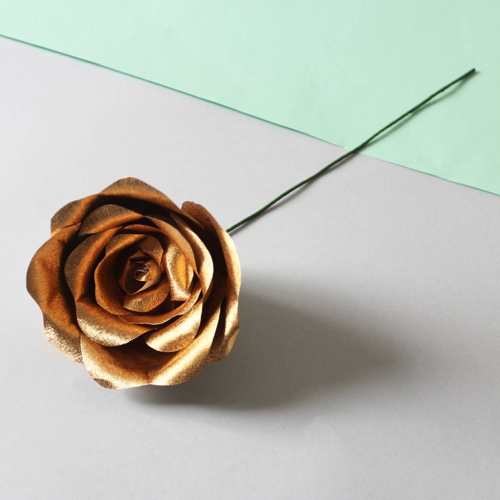 Gold Paper Rose, 1 of 4