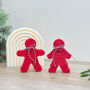 Festive Red Christmas Gingerbread Candle Xmas Gift, thumbnail 2 of 7