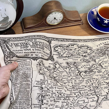 Viking Britain Map Tea Towel, 4 of 11