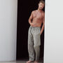 Men's Whitby Jet Herringbone Flannel Pyjama Trousers, thumbnail 1 of 2