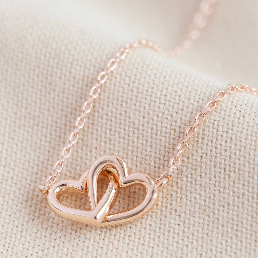 Tiny Interlocking Hearts Necklace By Lisa Angel | notonthehighstreet.com
