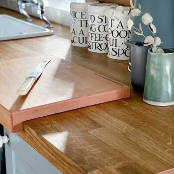 Solid Beech Chopping Board With Lip, 8 of 10