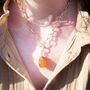 Mallory Carnelian Gemstone Pendant Chain Necklace, thumbnail 4 of 5