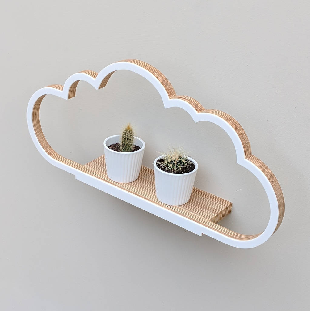 modern wooden cloud shelf by youbadcat