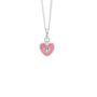 Sterling Silver Pink Enamel Cz Heart Jewellery Set, thumbnail 4 of 6
