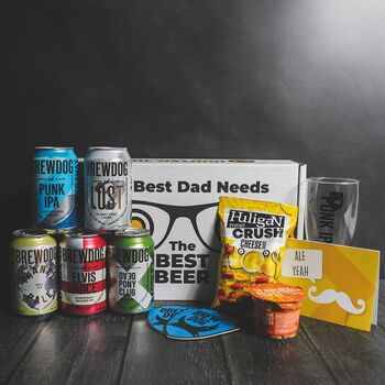 Best Dad Brewdog Craft Beer Gift Set For Him, 3 of 6
