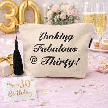 Cream Milestone Birthday Age Bag With Black Tassel, 3 of 6