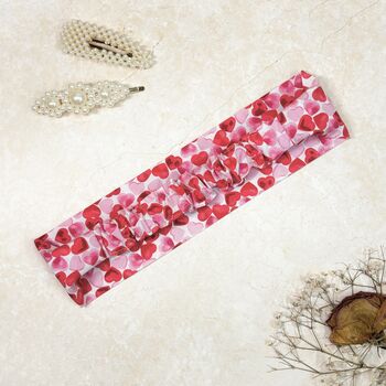 Heart Print Hairband Valentine Gift, 3 of 7