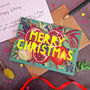 Merry Christmas Pomegranate Papercut Christmas Card, thumbnail 7 of 7