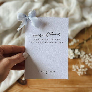 Personalised Names Wedding Day Card For The Newly Weds, 2 of 3