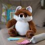 Fox Zippy Soft Toy With Personalised Storage Bag, thumbnail 1 of 4