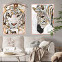 Set Of Two Modern Zebra Tiger Wall Art Prints, thumbnail 2 of 7