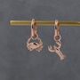 Mismatched Crab And Lobster Huggie Hoop Earrings In Sterling Silver, thumbnail 5 of 11