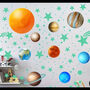 Space Planets Solar System Fluorescent Vinyl Stickers, thumbnail 1 of 5