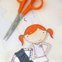 Clara Paper Doll Wrapping Paper Set, thumbnail 4 of 7