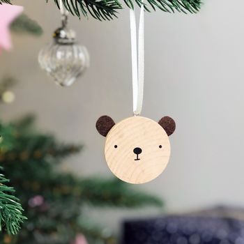 Personalised Christmas Bear Decoration Card, 2 of 4