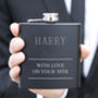 Name And Message Personalised Hip Flask, thumbnail 4 of 12