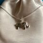 Lucky Elephant Necklace For A Girl In Sterling Silver, thumbnail 3 of 4