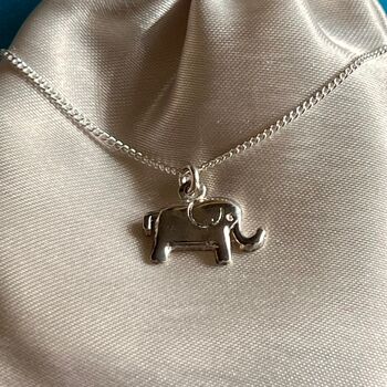 Lucky Elephant Necklace For A Girl In Sterling Silver, 3 of 4