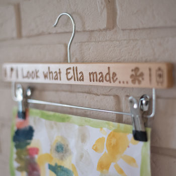 Personalised Art Hanger For Displaying Childrens Art, 2 of 4