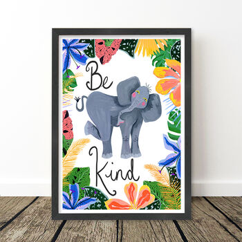 Elephant Be Kind Kids Print, 10 of 11