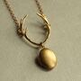 Tiny Antler Personalised Locket Necklace, thumbnail 1 of 7