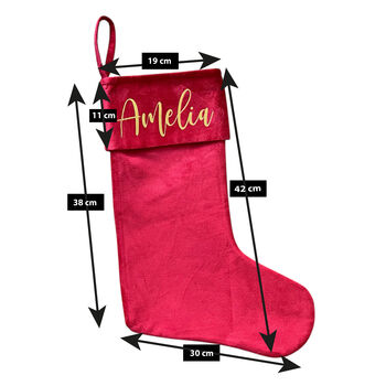 Personalised Luxury Velvet Stocking, 5 of 6