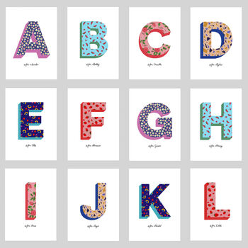 Personalised Letter/Name/Alphabet Print, 9 of 11