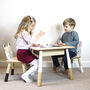 Childs Wooden Table And Chairs Bunny And Fox, thumbnail 2 of 3
